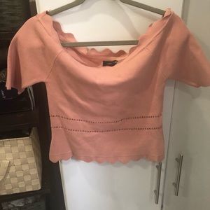 Light pink scallop top
